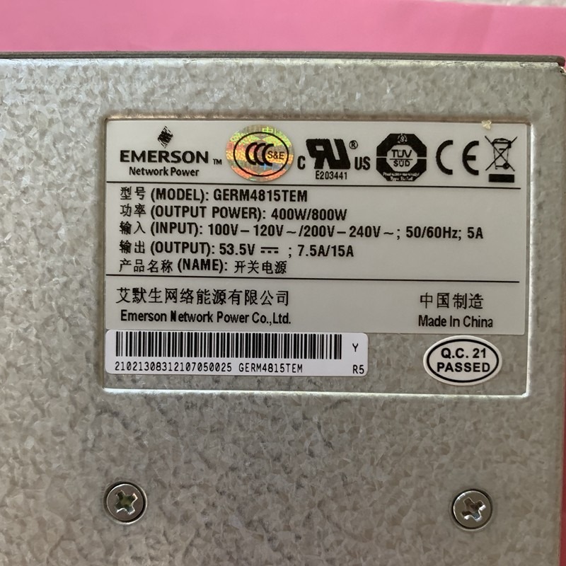 New Emerson GERM4815TEM Communication Switching Power Supply Rectifier Module 53.5V/15A Direct Communication GERM4815T
