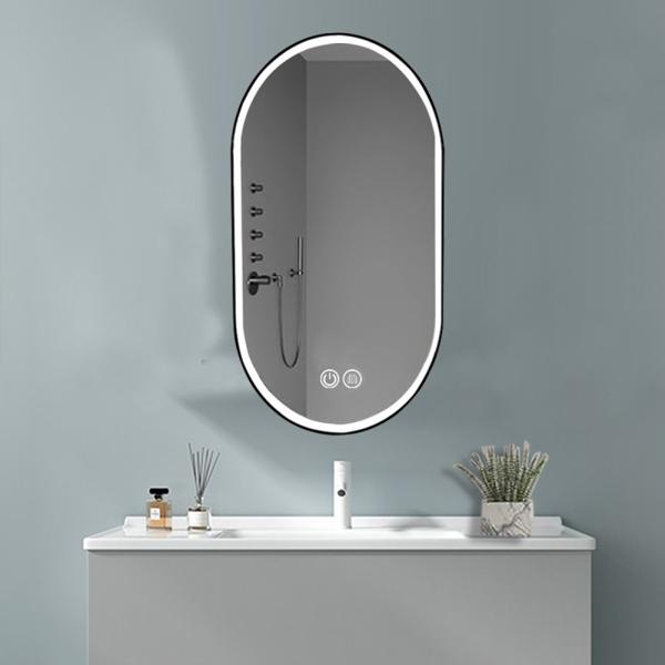 Customized Size Touch Function Bevelled Decor Mirror for Good Selling Small LED Salon