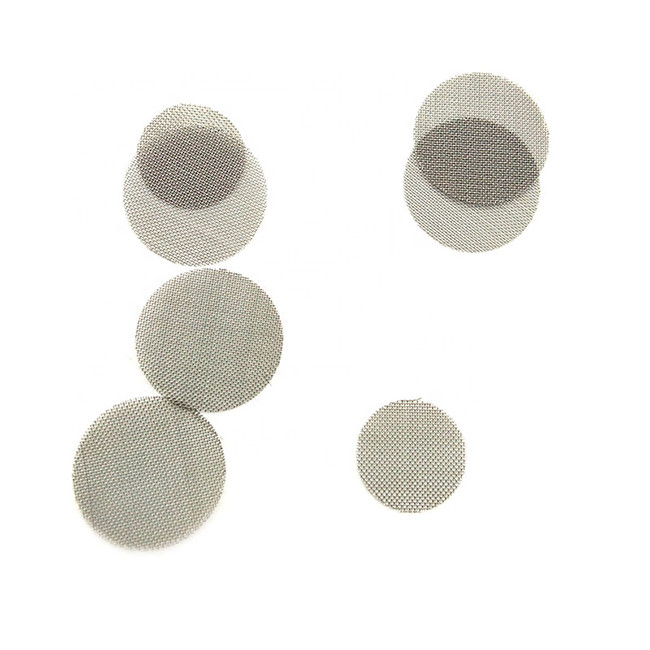 Heat Resistant Wire Mesh Filter Disc , 30 60 100 Mesh Smoking Pipe Screens