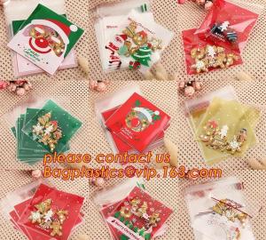 Wholesale professional design cute santa deer elk christmas opp cookie bags, moisture proof opp cookies bag,Merry Christmas 50 Pcs from china suppliers