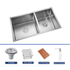 Wholesale 1.2mm Thickness Brushed Stainless Steel Undermount Sink For Kitchen from china suppliers