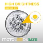 743*312*310 mm YAYE GN 125 XTZ Motorcycle Round LED Headlight with Daytime