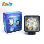 Etclite High Power Super Bright Motorcycle 3 Inch 27W Lamp Square 4X4 Truck