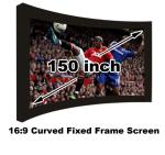 On Sale Curved Fixed Frame 16:9 Projection Screen 150 Inch For 3D Home Cinema