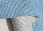 Light Blue Beautiful Perforated Leather Fabric Waterproof Leather Material