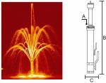 Stainless Steel 2 Layers Cherry Blossom Core Fountain Jet Nozzle