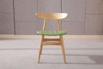 Nordic Design Ash Wooden Upholstered Modern Fabric Dining Chair