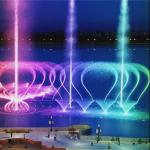 Seafountain rainbow straight spray cross swing park music fountain