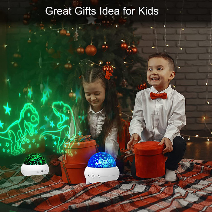 Multicolor Rotatable Dinosaur Projector Lamp , Kids Animal Star Light Projector