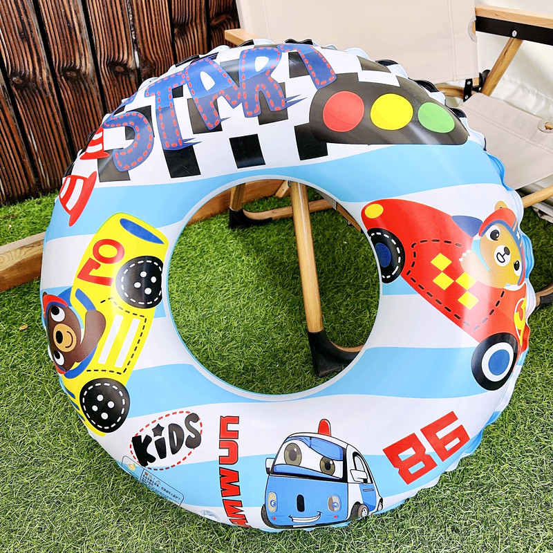 0 to 24 Months Age Range Inflatable Swim Rings Cute Pattern Design for Kids' Pool Fun