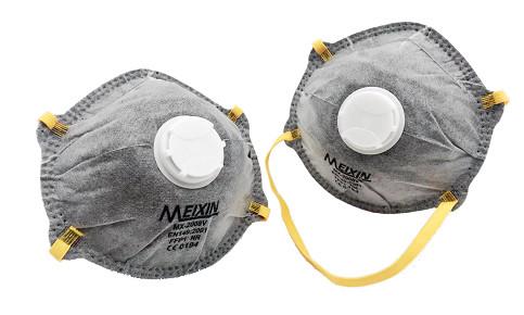 Head Straps Carbon Filter Face Mask , Carbon Filter Neoprene Dust Mask CE