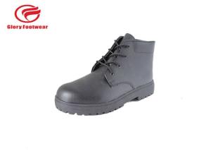 Wholesale Cemented Black Safety Toe Boots With Embossed Action Leather For Womens / Mens from china suppliers