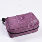 Travel 600D Polyester Fabric Toiletry Wash Bag Makeup Storage With Lining 210D