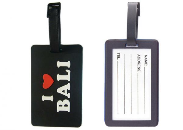 Quality I love Bali silicon / Soft Pvc Customized Luggage Tag With Double Sided for sale