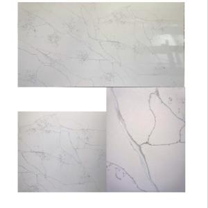 Wholesale 3200×1800×18MM White Calacatta Quartz Stone Leathered Treatment from china suppliers