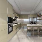 Wood Modular Mdf Slab Modern Kitchen Cabinets 18mm For Kitchen Off White