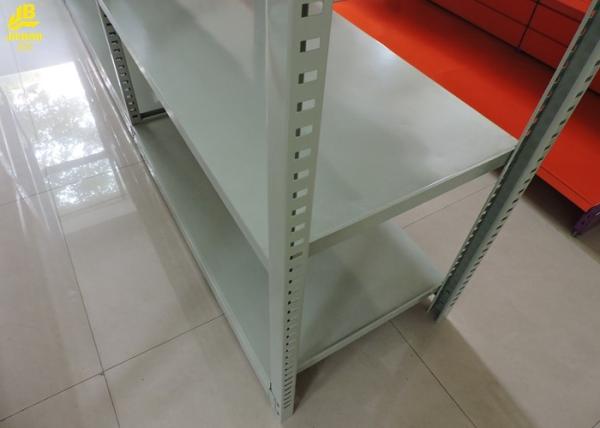 Vertical Columns 50mm Steps Heavy Duty Steel Racks Office / Warehouse Used Gray