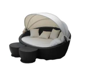 Wholesale Wicker rattan beach loungers plastic cheaper pool lounge chair garden patio outdoor day bed with cushion---6119 from china suppliers