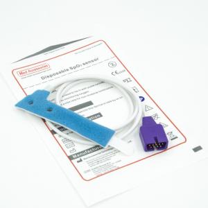 Wholesale ISO13485 Durable Pediatric Spo2 Sensor , 9 Pin Disposable Pulse Oximeter Probe from china suppliers