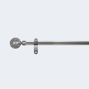 Wholesale Single Electroplated Curtain Rods Set With Iron Bracket 25MM Finials from china suppliers