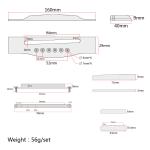 6 Strings Acoustic Guitar Bridge Saddle Shims 72MMM Cradle Insert With Wrench