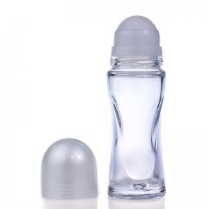 China 50ml Glass Roller Bottle Glass Roll On Perfume Bottles for Essential Oils on sale