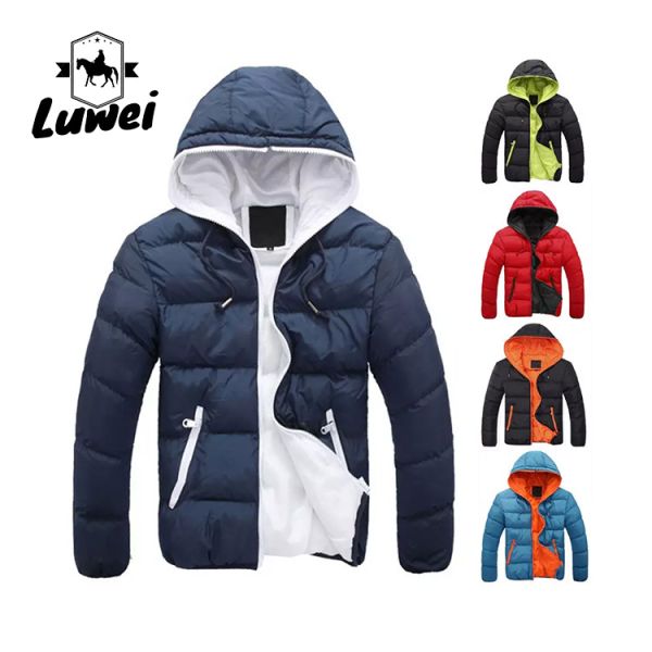 Hooded Puffer Bubble Jacket Plus Size Utility Cotton Padded Windbreaker