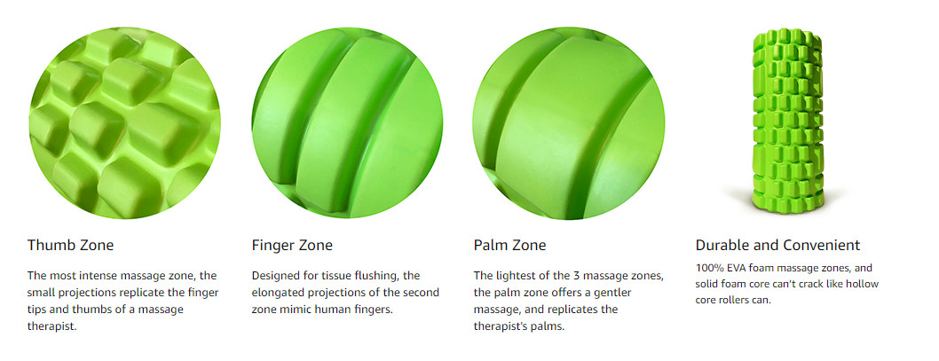 Gymnastics Training Eva Epiboly Shaft Spike Foam Shaft Fitness Column Yoga Roller Relaxation Massage Stick