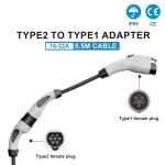 Type2 To Type1 Cable Electric Vehicle Charger Adapter 16A 32A Cable Ev Charger