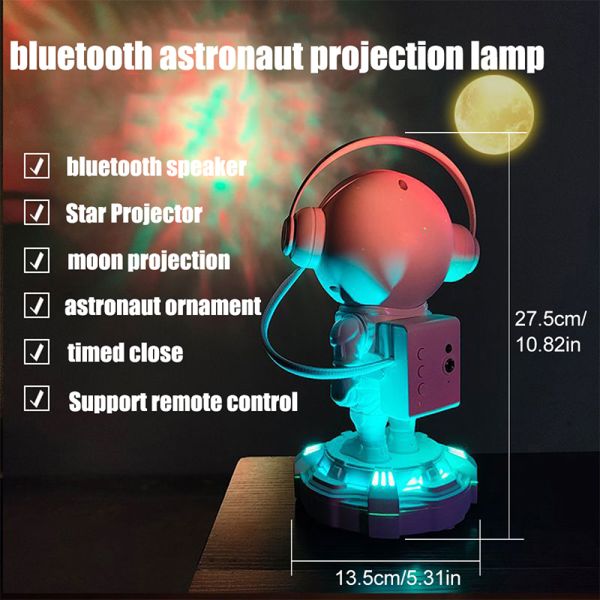 Decoration Led Star Galaxy 15cm Astronaut Projector Lamp