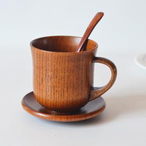Wholesale Japanese Solid Wooden Tea Cup Set Jujube Handcrafted With Handle from china suppliers