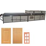 Semi-automatic PVC film wood veneer vacuum membrane press machine for cabinet