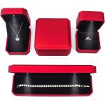 Luxury Jewelry Display Box with LED Light and Custom Logo Red Paint Finish 10*10