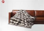 Tissavel Midweight Faux Fur Blanket Throw Ruched Chinchilla Customized Size