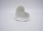 Strong Dolomite Matte White Heart Shaped Ceramic Bowls With Embossed Bead On Rim