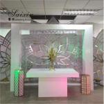 Hot sale new design 3 pcs set white acrylic backdrop for wedding stage