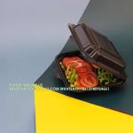 Wholesale 8 Inch Degradable Snap Button Clamshell Lunch Wrapper Bento Box