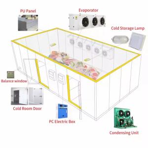 Wholesale Small Size Cold Storage Room Refrigeration Unit Price Refrigerated Cold Room For Meat And Seafood from china suppliers