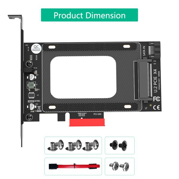 PCI-E 4X to U.2 SFF-8639 Adapter Card 140x120mm for U.2 SSD