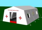 White 7.55X5.6m Custom Portable Inflatable Medical Event Tent For Emergency