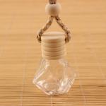 Empty Diamond Car Reed Diffuser Pendant 8ml Air Freshener Bottle And Wooden Lid