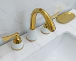 Two Handle OEM Three Hole Retro Bathroom Sink Faucets