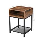 Small Nightstands, Industrial Bedside Table, Nightstands for Bedroom, ULET46X