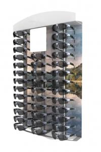 Wholesale 3 Row Wall Mounted Sunglass Rack , 36pc Optical Frames Display Stands Quick Ship from china suppliers