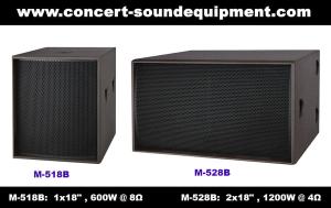 Wholesale Disco Sound Equipment / 2x18&quot; Direct Reflex 4ohm 1200W Subwoofer For Concert , Nightclub And Living Event from china suppliers