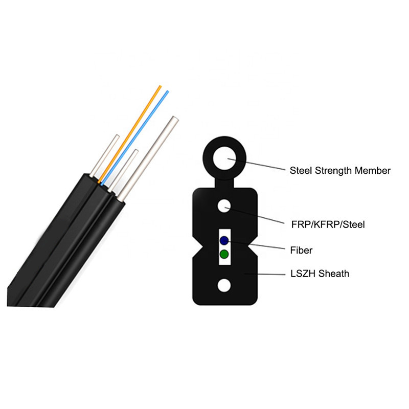 Fiber Optic Wire 1 Core 2 Core FTTH Drop Cable G657