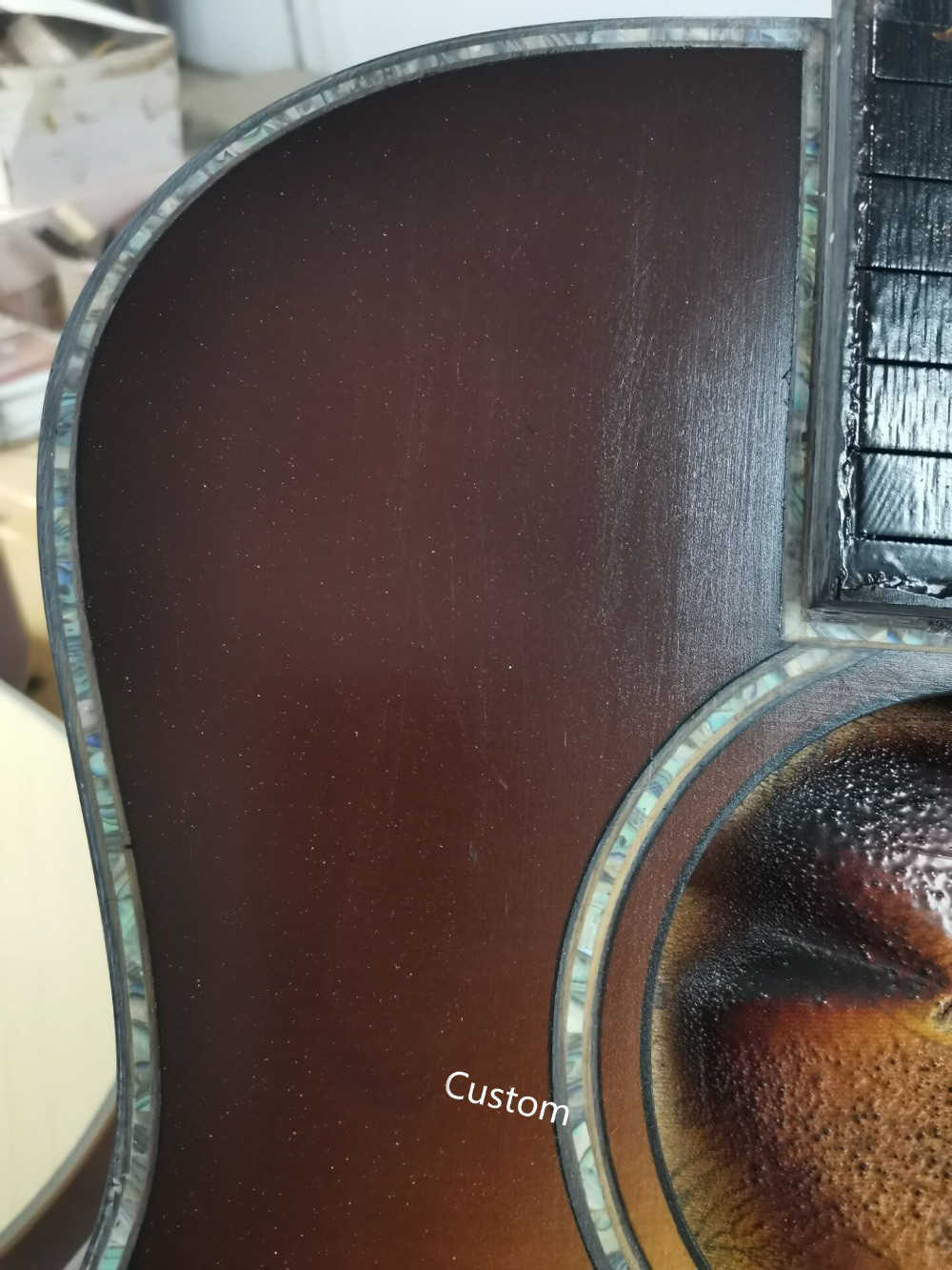 Handmade guitar AAAA all solid wood customize cocobolo guitar single cut design acoustic electric guitar