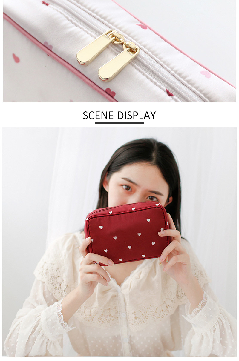 Printed Pattern Polyester Fabric Makeup Storage Artist Brush Bag