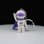 Non Phthalate PVC Promotional Plastic Keychain 5cm Hight For Gift