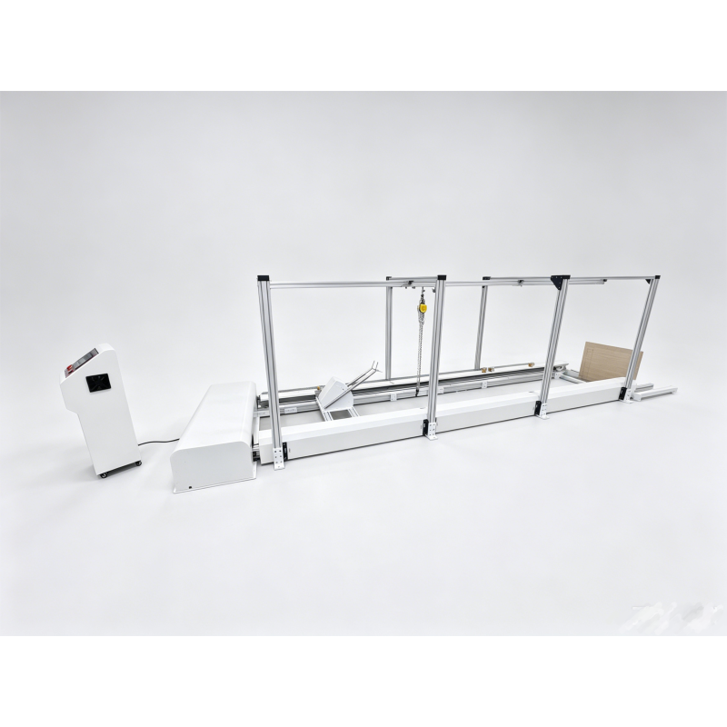 Experimental testing machine for impacts of kids' scooters and roller skates against obstacles at a speed of 2 meters per second ASTM EN71